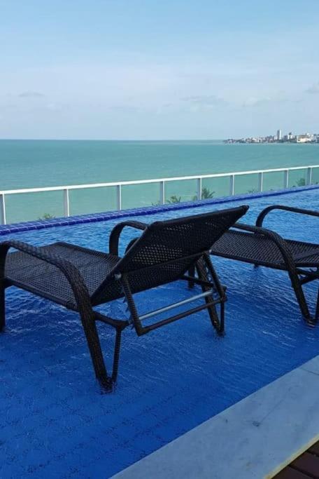 Flat Bello Plaza - Piscina Com Vista Da Orla Cabedelo Eksteriør billede